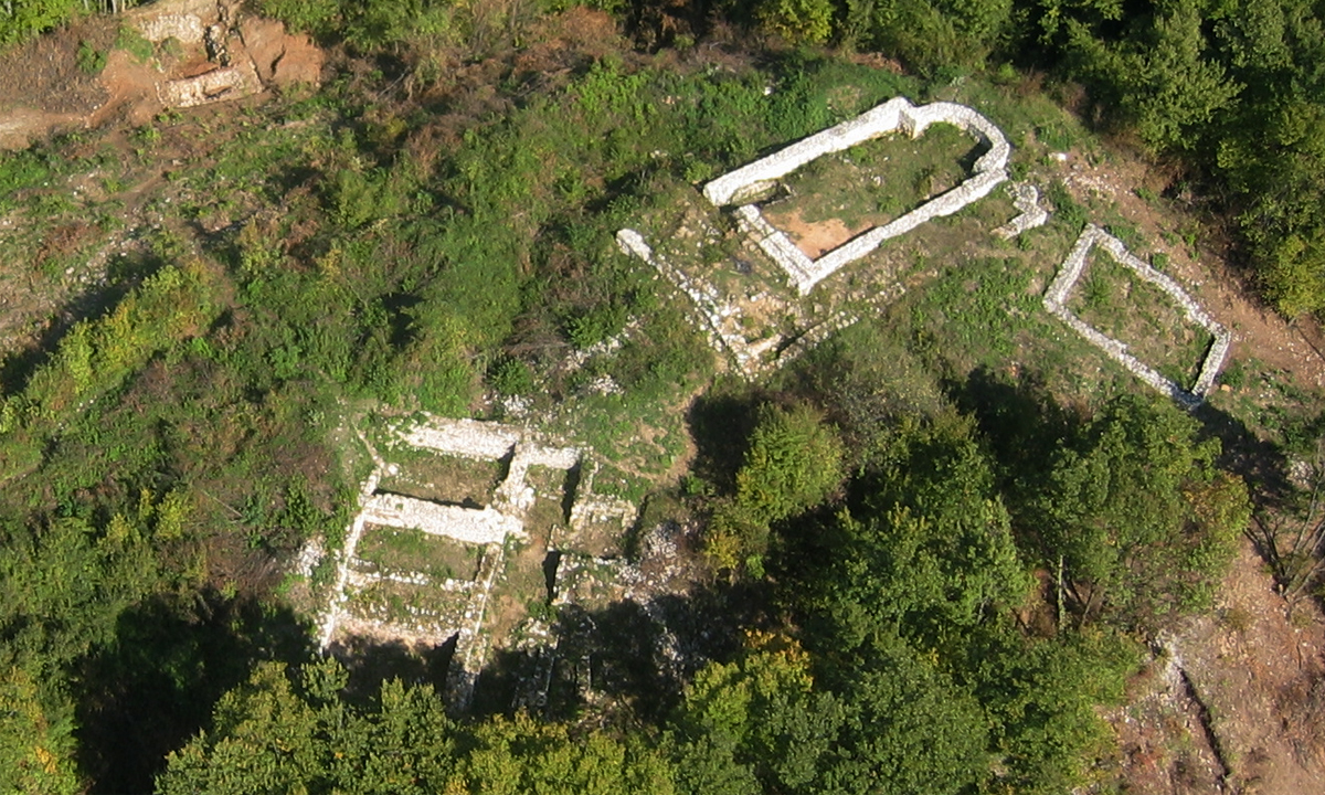 Vazdušni snimak arheološkog lokaliteta Gradina
